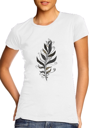  Feather minimalist voor Vrouwen T-shirt