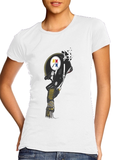  Football Helmets Pittsburgh voor Vrouwen T-shirt