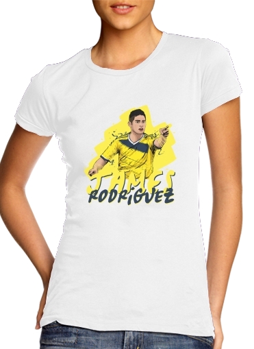  Football Stars: James Rodriguez - Colombia voor Vrouwen T-shirt