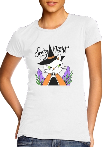  halloween cat sorcerer voor Vrouwen T-shirt