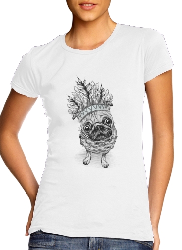  Indian Pug voor Vrouwen T-shirt