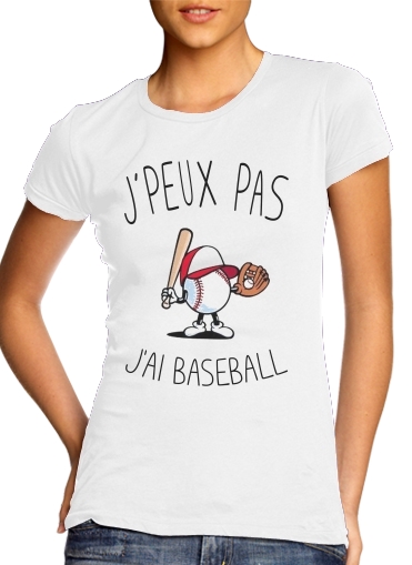  Je peux pas j'ai Baseball voor Vrouwen T-shirt