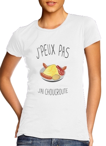  Je peux pas jai choucroute voor Vrouwen T-shirt