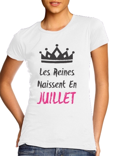  Les reines naissent en Juillet voor Vrouwen T-shirt