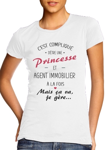  Princesse et agent immobilier voor Vrouwen T-shirt