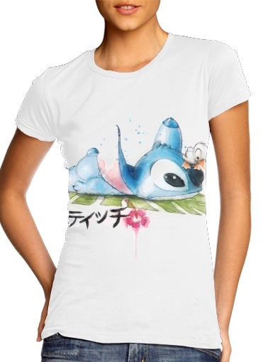  Stitch watercolor voor Vrouwen T-shirt