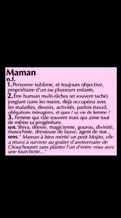 hoesje Maman definition dictionnaire