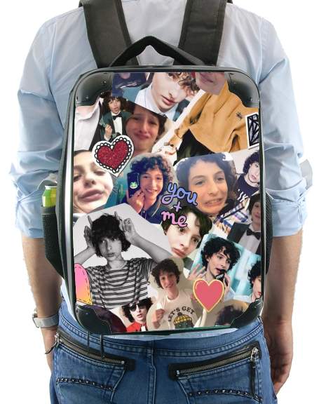  Finn wolfhard fan collage voor Rugzak