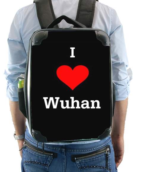  I love Wuhan Coronavirus voor Rugzak