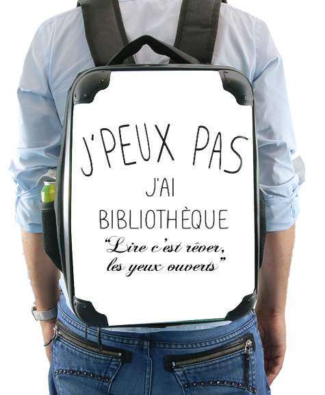  Je peux pas jai bibliotheque Lire cest rever les yeux ouverts voor Rugzak