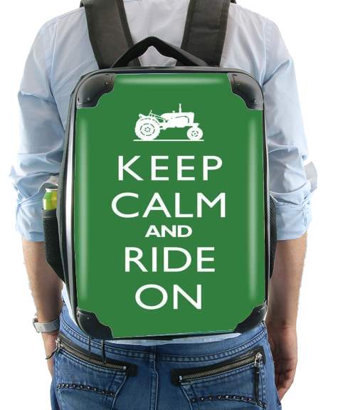  Keep Calm And ride on Tractor voor Rugzak