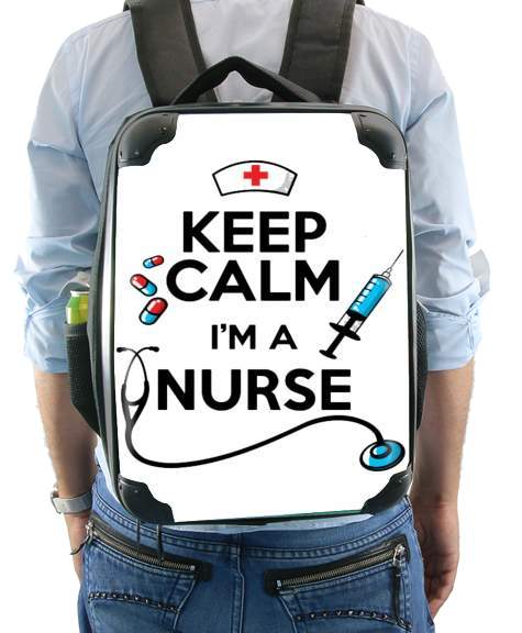  Keep calm I am a nurse voor Rugzak