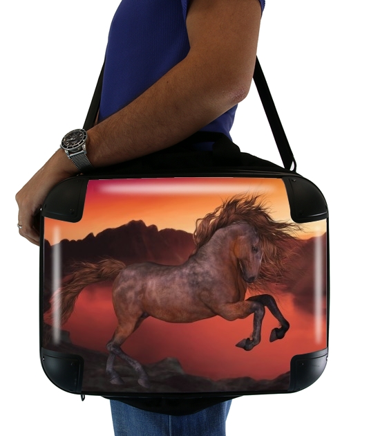  A Horse In The Sunset voor Laptoptas