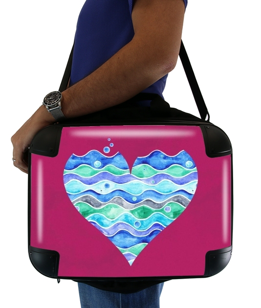  A sea of Love (purple) voor Laptoptas