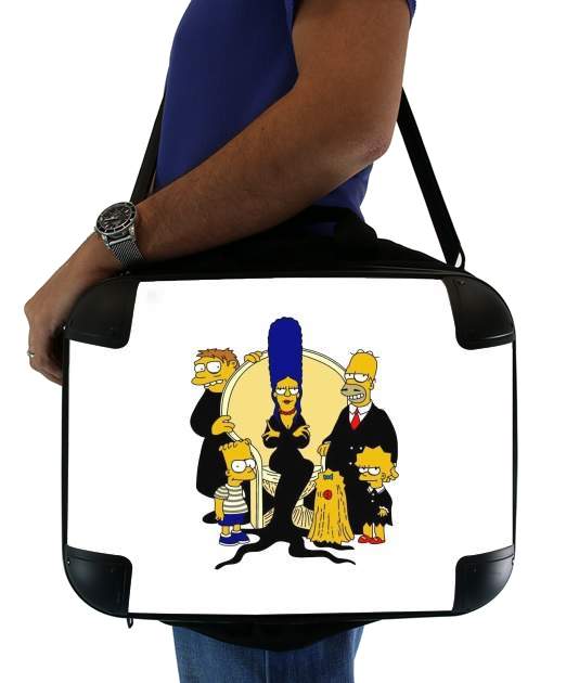  Adams Familly x Simpsons voor Laptoptas