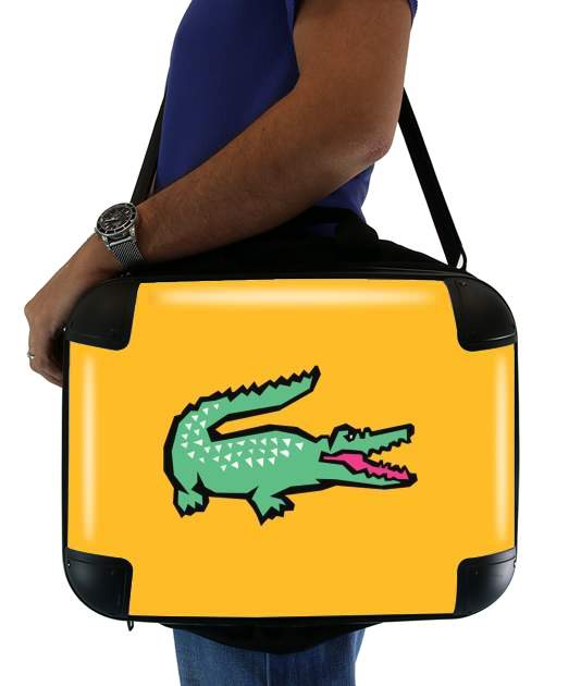  alligator crocodile lacoste voor Laptoptas