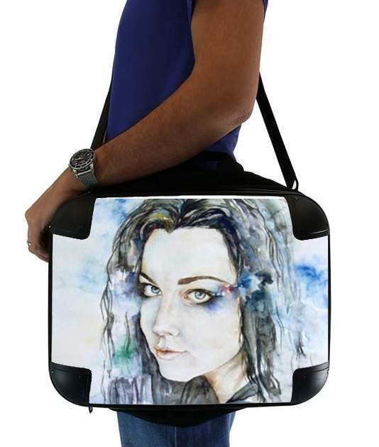  Amy Lee Evanescence watercolor art voor Laptoptas