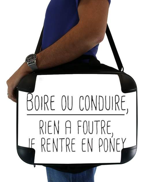  Boire ou conduire Je men fous je rentre en Poney Elegance voor Laptoptas