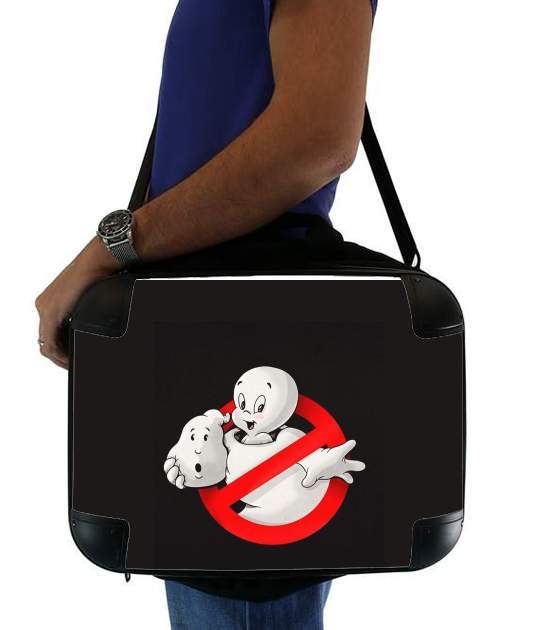  Casper x ghostbuster mashup voor Laptoptas