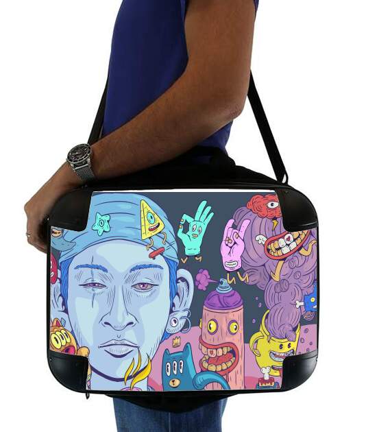  Colorful and creepy creatures voor Laptoptas