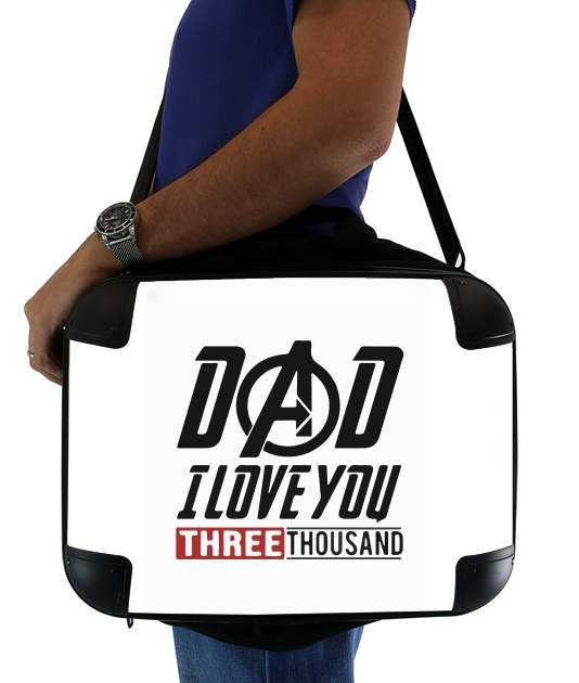  Dad i love you three thousand Avengers Endgame voor Laptoptas