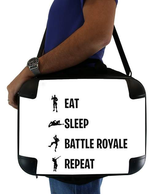  Eat Sleep Battle Royale Repeat voor Laptoptas