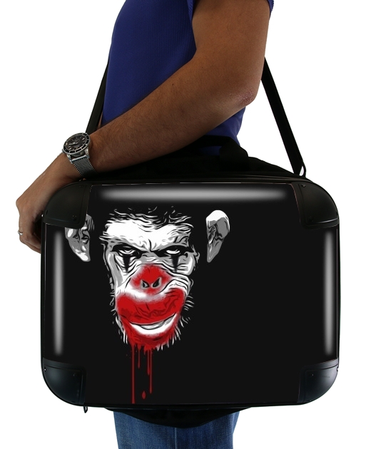  Evil Monkey Clown voor Laptoptas