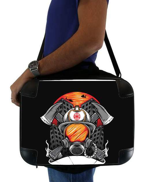  Fire Fighter Custom Text voor Laptoptas