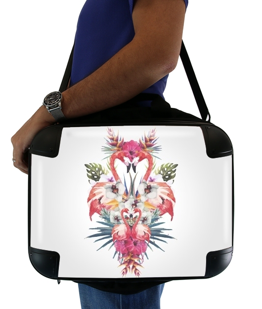  Flamingos Tropical voor Laptoptas