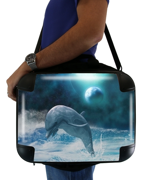  Freedom Of Dolphins voor Laptoptas