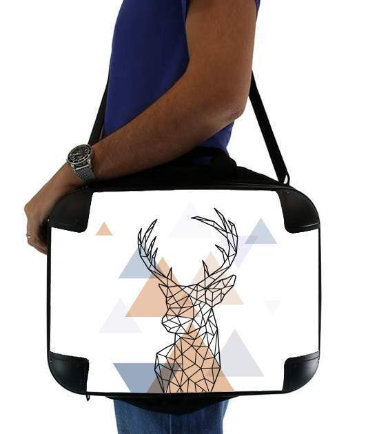  Geometric head of the deer voor Laptoptas