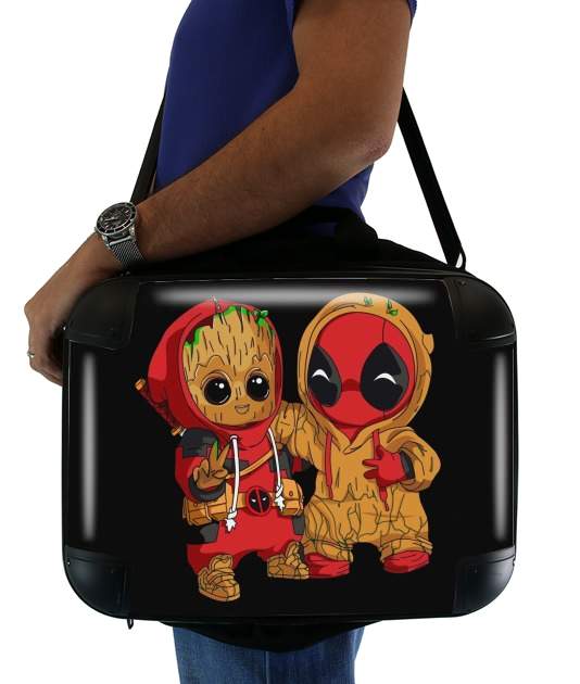  Groot x Deadpool voor Laptoptas