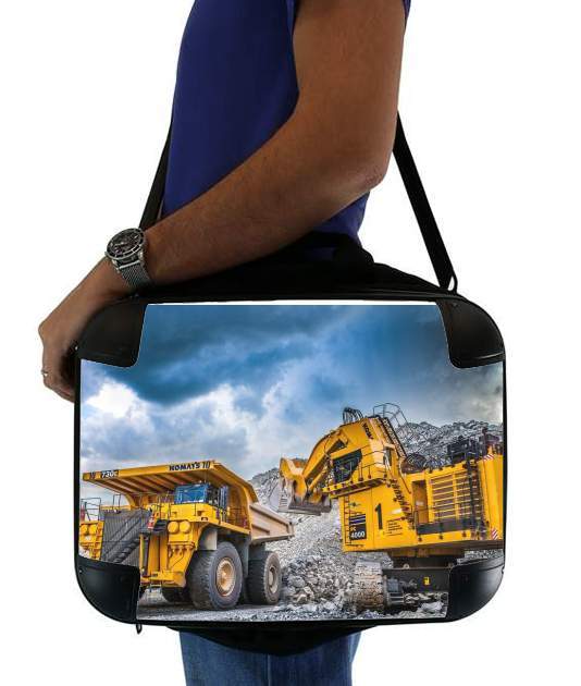  komatsu construction voor Laptoptas