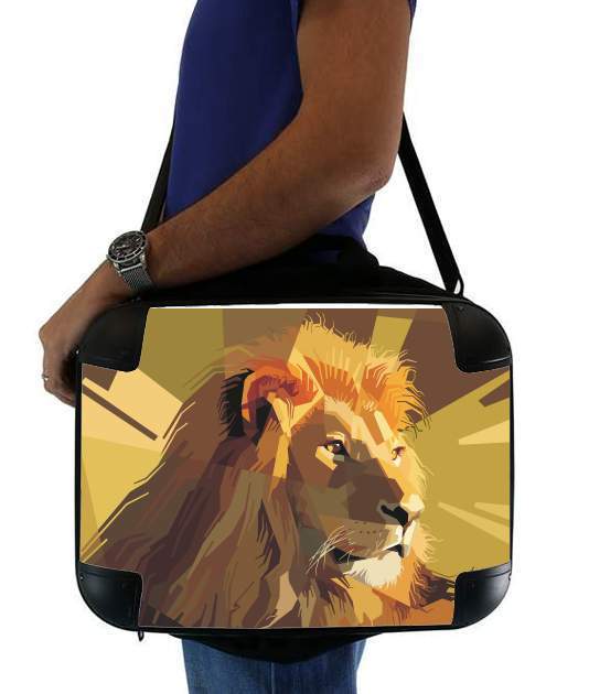  Lion Geometric Brown voor Laptoptas