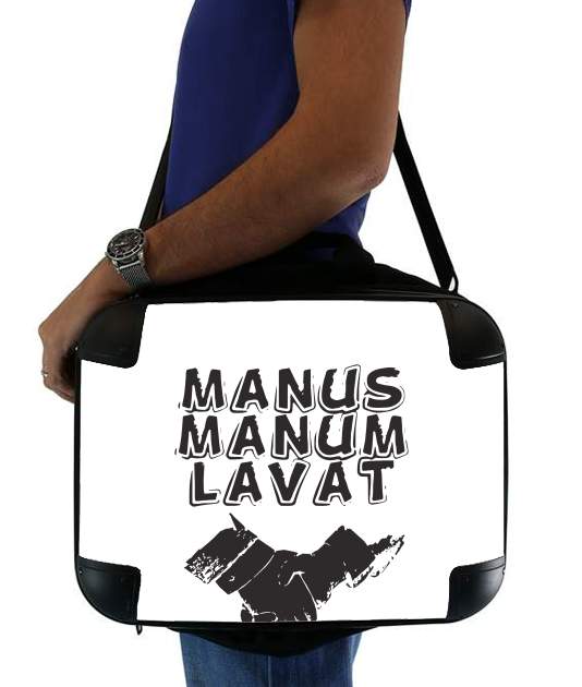  Manus manum lavat voor Laptoptas