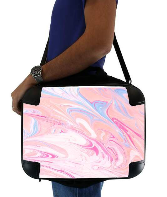  Minimal Marble Pink voor Laptoptas