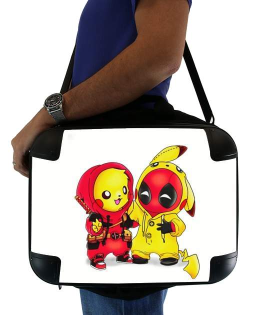  Pikachu x Deadpool voor Laptoptas