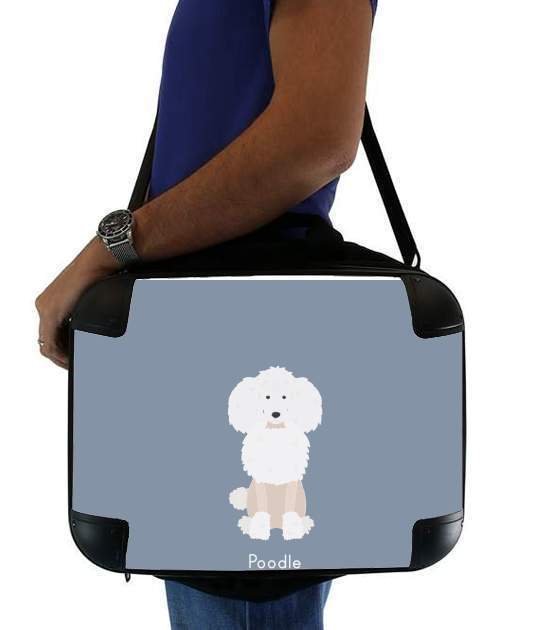  Poodle White voor Laptoptas