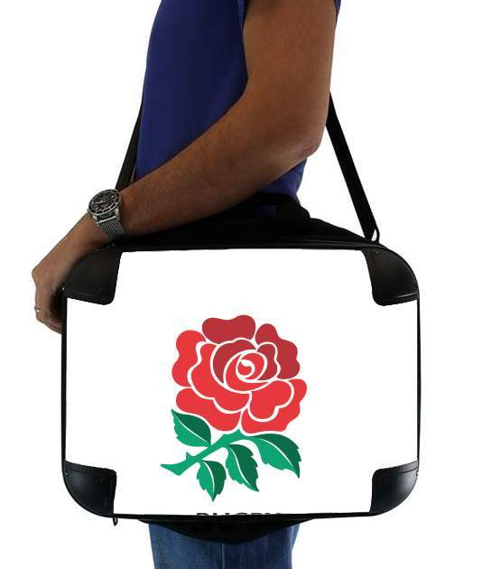  Rose Flower Rugby England voor Laptoptas