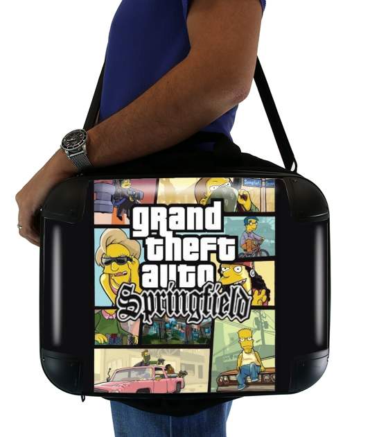  Simpsons Springfield Feat GTA voor Laptoptas