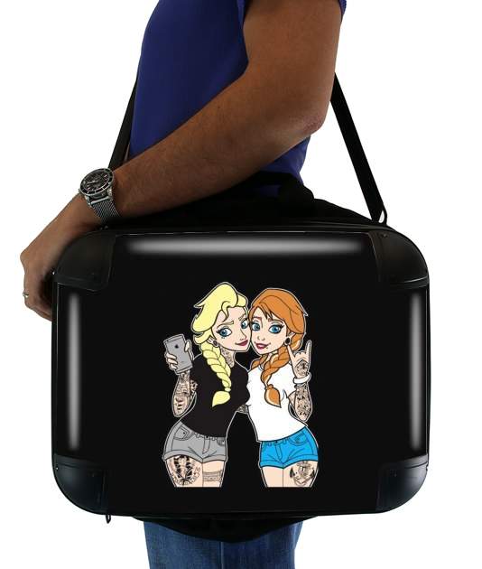  Sisters Selfie Tatoo Punk Elsa Anna voor Laptoptas