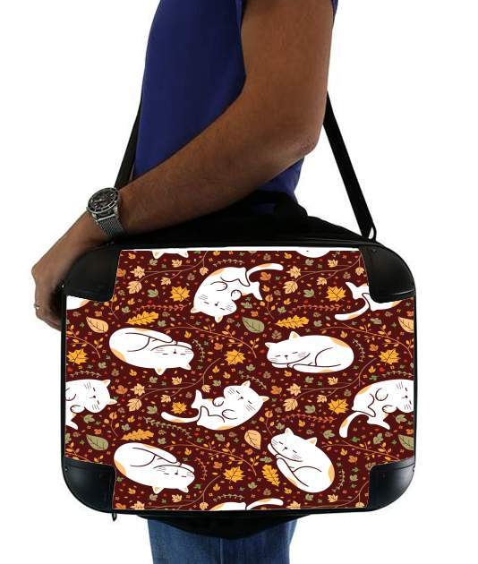  Sleeping cats seamless pattern voor Laptoptas