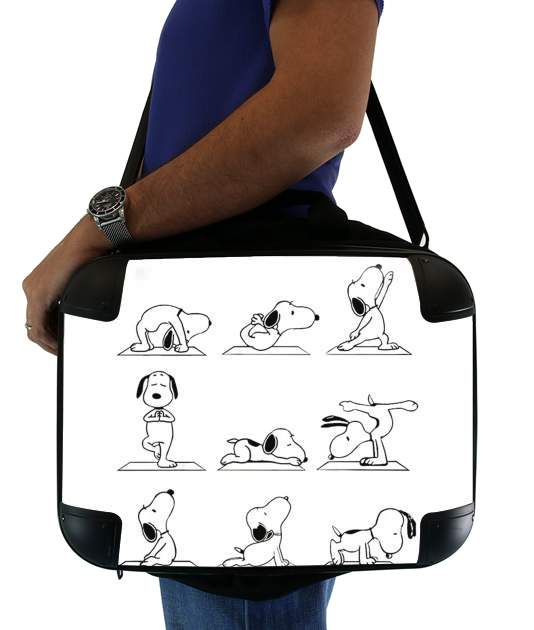  Snoopy Yoga voor Laptoptas