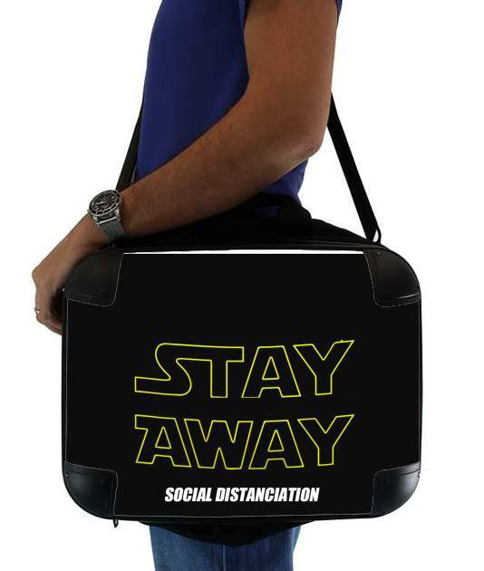  Stay Away Social Distance voor Laptoptas