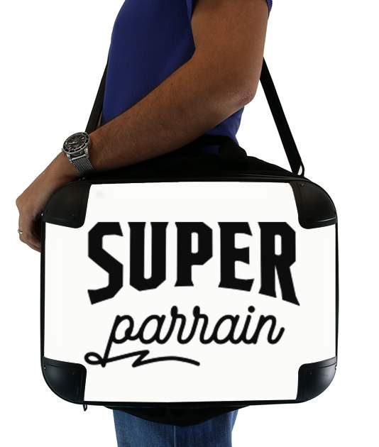  Super parrain humour famille cadeau voor Laptoptas