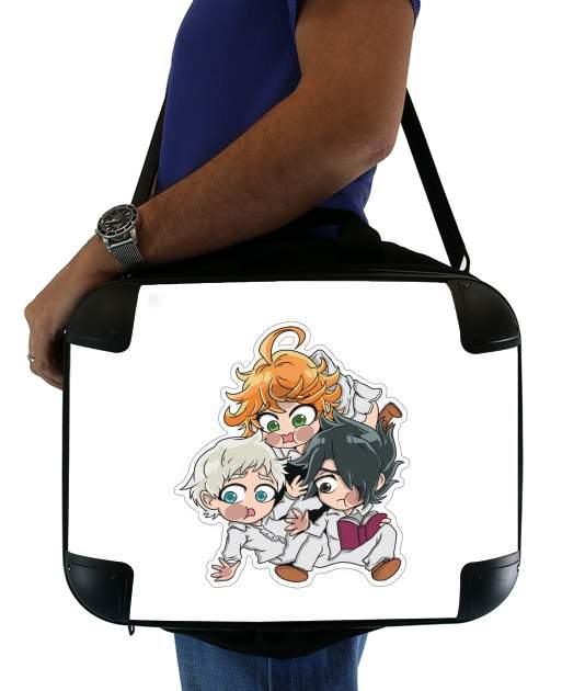  The Promised Neverland Emma Ray Norman Chibi voor Laptoptas