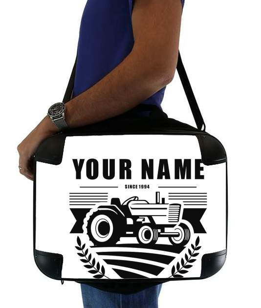  Tractor Farm Logo Custom voor Laptoptas