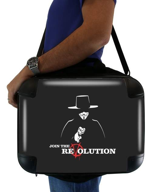  V For Vendetta Join the revolution voor Laptoptas