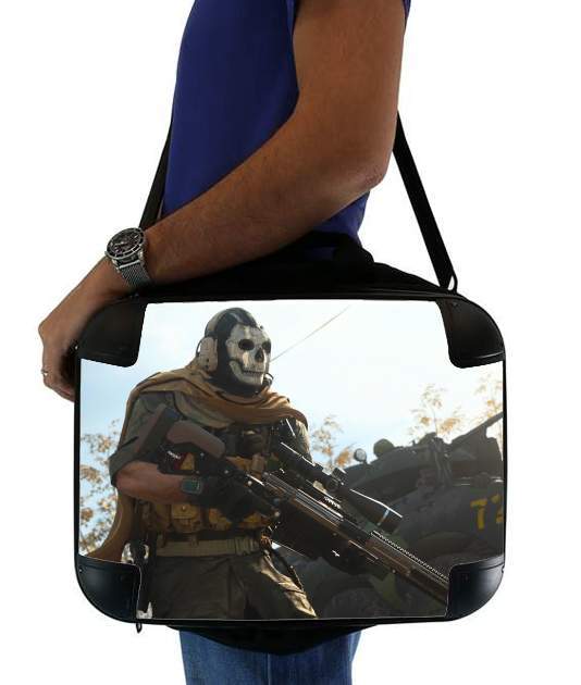  Warzone Ghost Art voor Laptoptas