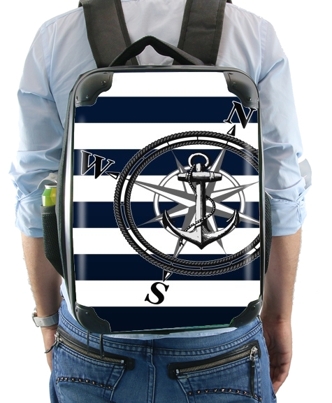  Navy Striped Nautica voor Rugzak